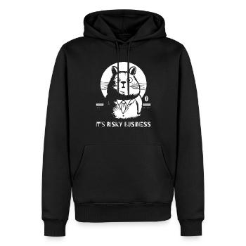Activité dangereuse, hamsters - Sweat à capuche Premium bio Homme - noir - Devant - Nico (187cm)