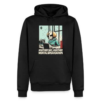 Ein weiterer Nervenzusammenbruch im Büro - Männer Premium Bio Hoodie - Schwarz - Vorne - Nico (187cm)