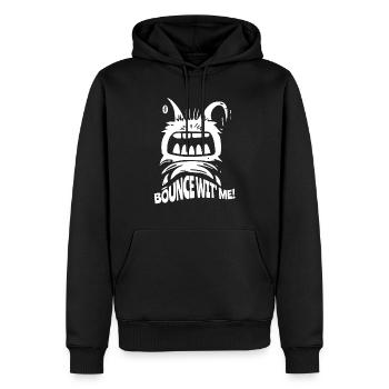 Saute avec moi, un petit monstre - Sweat à capuche Premium bio Homme - noir - Devant - Nico (187cm)