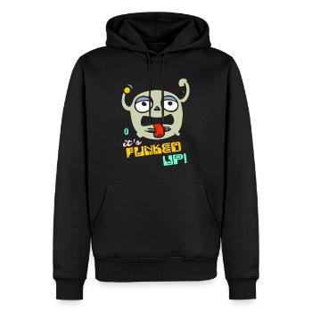 Funk It Up The Disco Funk, Cartoon Funky Music - Men’s Premium Organic Hoodie - black - Front - Nico (187cm)