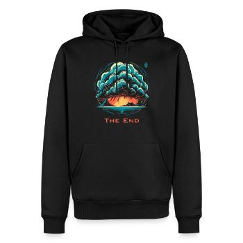 Globale Erwärmung: Gewitter, das Ende - Männer Premium Bio Hoodie - Schwarz - Vorne - Nico (187cm)