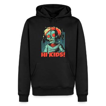 Lässiger Zombie-Skelett grüßt die Kids - Männer Premium Bio Hoodie - Schwarz - Vorne - Nico (187cm)