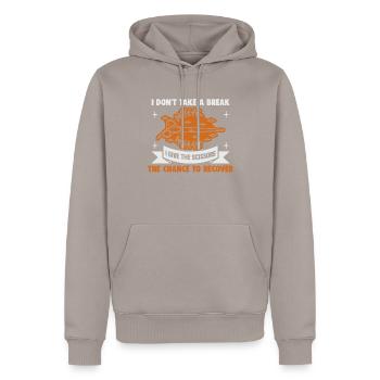 Friseurin Barber Frisörin Friseursalon - Männer Premium Bio Hoodie - Taupe - Vorne - Nico (187cm)