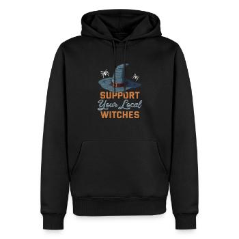 Magische Dunkle Kunst Okkulte Hexen Designs - Männer Premium Bio Hoodie - Schwarz - Vorne - Nico (187cm)