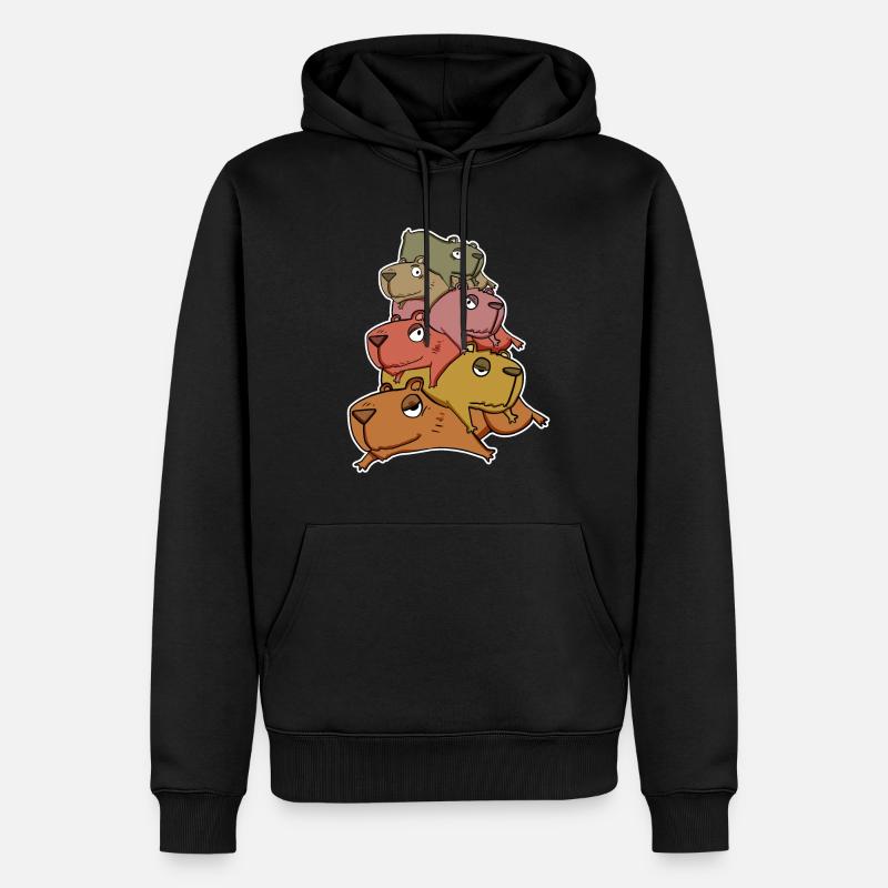 Capybara Tas de Capybara - Sweat à capuche Premium bio Homme - noir