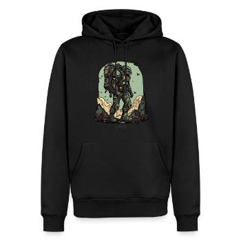 Mission auf einem entfernten Planeten - Männer Premium Bio Hoodie - Schwarz - Vorne - Nico (187cm)