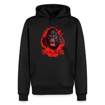Marre, trop c’est trop : Gorille en colère - Sweat à capuche Premium bio Homme - noir - Devant - Nico (187cm)