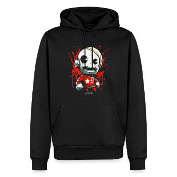 Street Art Graffiti Enfant - Sweat à capuche Premium bio Homme - noir - Devant - Nico (187cm)
