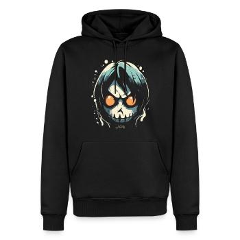 Ein Cartoon-Comic-Manga-Bösewicht - Männer Premium Bio Hoodie - Schwarz - Vorne - Nico (187cm)