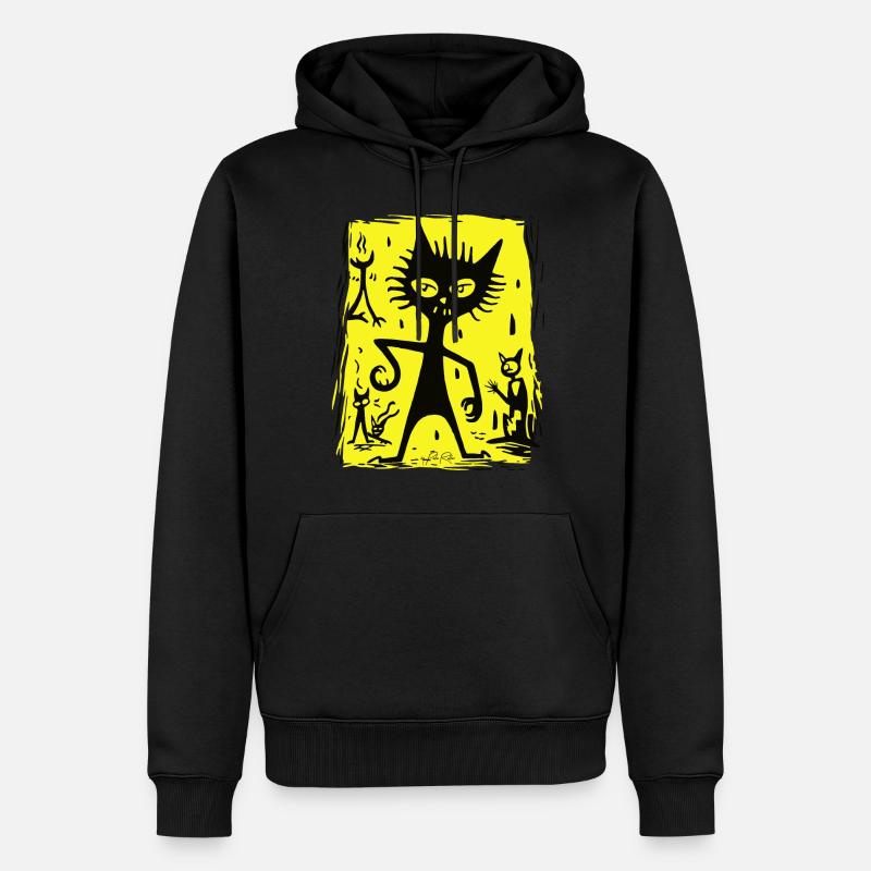 Chat démoniaque de l’enfer - Sweat à capuche Premium bio Homme - noir