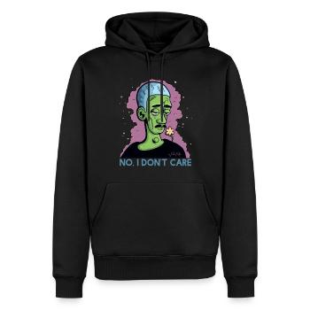 Mir doch egal - Männer Premium Bio Hoodie - Schwarz - Vorne - Nico (187cm)