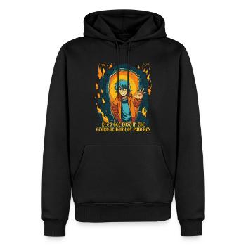 Dungeon Boy et l’éternelle noirceur de la puberté - Sweat à capuche Premium bio Homme - noir - Devant - Nico (187cm)
