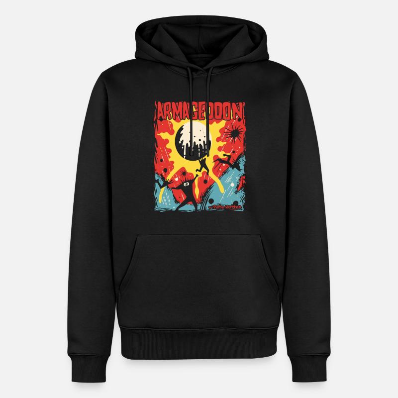 Armageddon de dessin animé - Sweat à capuche Premium bio Homme - noir