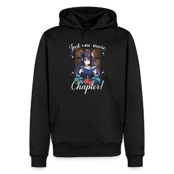 just one more chapter anime girl reading book - Men’s Premium Organic Hoodie - black - Front - Nico (187cm)