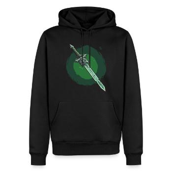 Das Fantasie Schwert - Männer Premium Bio Hoodie - Schwarz - Vorne - Nico (187cm)