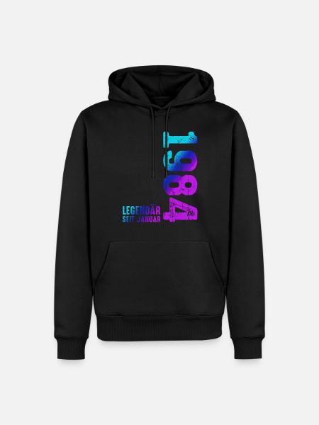 Limited Edition January 1984 Legendär Seit January - Männer Premium Bio Hoodie - Schwarz