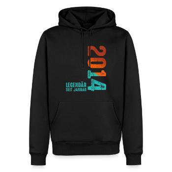 Limited Edition January 2014 Legendär Seit January - Männer Premium Bio Hoodie - Schwarz - Vorne - Nico (187cm)