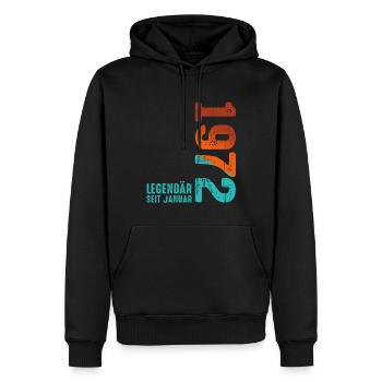 Limited Edition January 1972 Legendär Seit January - Männer Premium Bio Hoodie - Schwarz - Vorne - Nico (187cm)