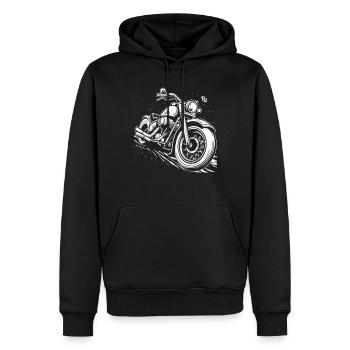 Grand Chopper Moto Vélo - Sweat à capuche Premium bio Homme - noir - Devant - Nico (187cm)