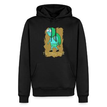 Der Wandernde Schnecke - Männer Premium Bio Hoodie - Schwarz - Vorne - Nico (187cm)