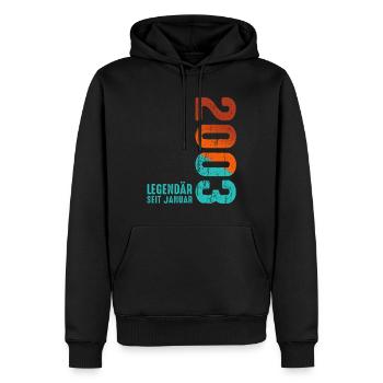 Limited Edition January 2003 Legendär Seit January - Männer Premium Bio Hoodie - Schwarz - Vorne - Nico (187cm)