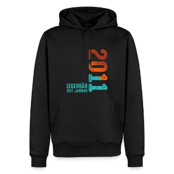 Limited Edition January 2011 Legendär Seit January - Männer Premium Bio Hoodie - Schwarz - Vorne - Nico (187cm)