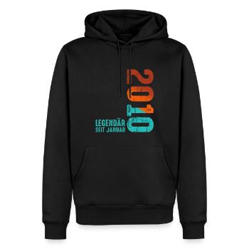 Limited Edition January 2010 Legendär Seit January - Männer Premium Bio Hoodie - Schwarz - Vorne - Nico (187cm)