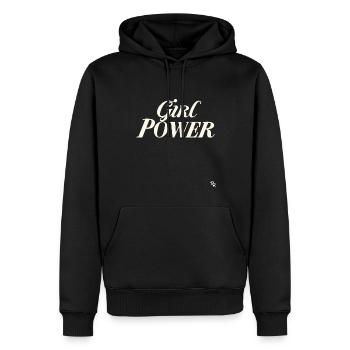 Le pouvoir des filles - Sweat à capuche Premium bio Homme - noir - Devant - Nico (187cm)