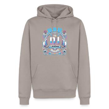Vatertag DAD the Dj Legend Papa Vater - Männer Premium Bio Hoodie - Taupe - Vorne - Nico (187cm)