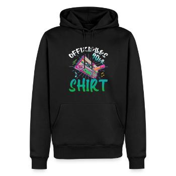 Offizielles 80er Kostüm Alaaf Helau Rosenmontag - Männer Premium Bio Hoodie - Schwarz - Vorne - Nico (187cm)