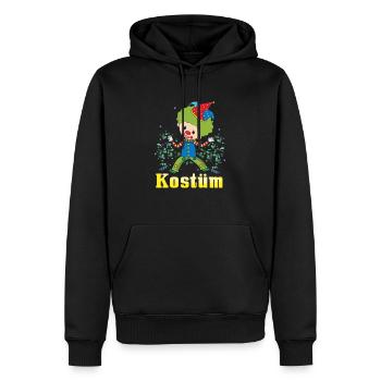 Fasching Kostüm Alaaf Helau Rosenmontag Karneval - Männer Premium Bio Hoodie - Schwarz - Vorne - Nico (187cm)