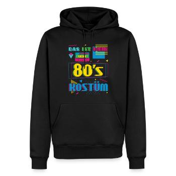 Das Ist Mein 80er Kostüm Alaaf Helau Rosenmontag - Männer Premium Bio Hoodie - Schwarz - Vorne - Nico (187cm)