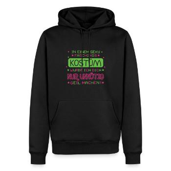 Dans un costume sexy, je n’aurais fait que - Sweat à capuche Premium bio Homme - noir - Devant - Nico (187cm)