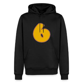 6 - Männer Premium Bio Hoodie - Schwarz - Vorne - Nico (187cm)