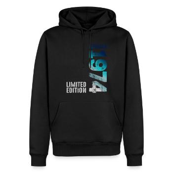 Limited Edition February 1974 Legendär Seit - Männer Premium Bio Hoodie - Schwarz - Vorne - Nico (187cm)