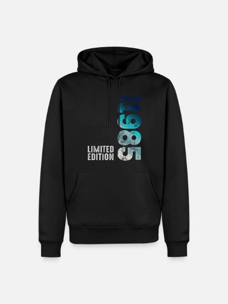 Limited Edition February 1985 Legendär Seit - Männer Premium Bio Hoodie - Schwarz