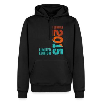 Édition limitée Février 2015 Légendaire depuis - Sweat à capuche Premium bio Homme - noir - Devant - Nico (187cm)