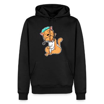Cadeau de médecine vétérinaire vétérinaire pour animaux - Sweat à capuche Premium bio Homme - noir - Devant - Nico (187cm)