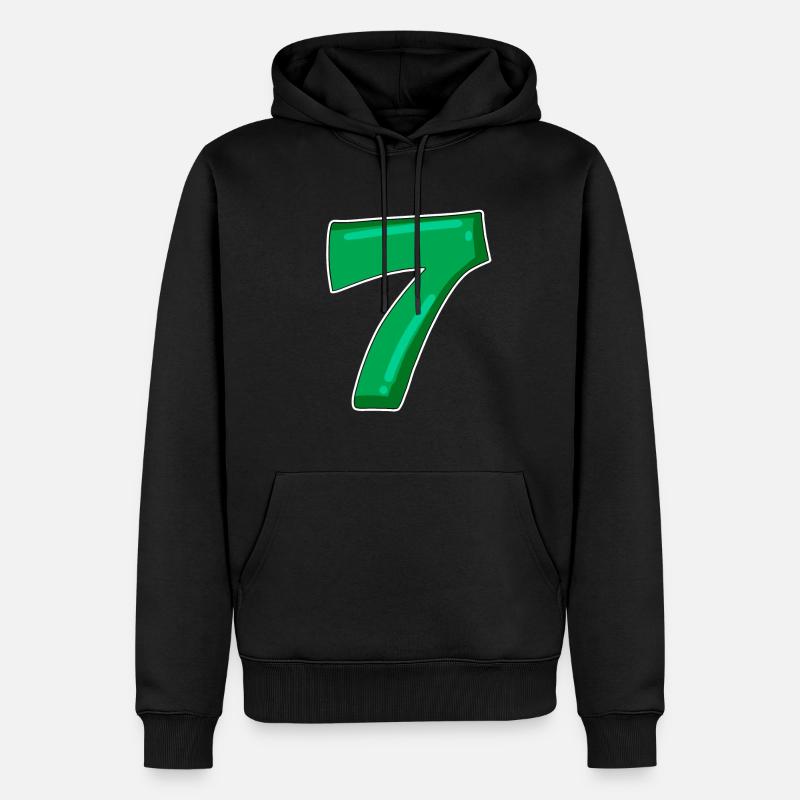 Numéro 7 Numéro - Sweat à capuche Premium bio Homme - noir