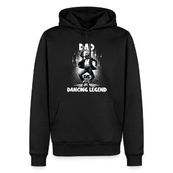 Fête des pères Papa La légende de la danse Papa Danseur Papa - Sweat à capuche Premium bio Homme - noir - Devant - Nico (187cm)