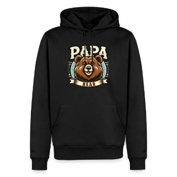 Father's Day Dad Bear Dad Dad - Men’s Premium Organic Hoodie - black - Front - Nico (187cm)