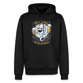 Il y a 25 ans, j’étais le plus rapide - Sweat à capuche Premium bio Homme - noir - Devant - Nico (187cm)