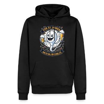 Vor 80 Jahren War Ich der Schnellste - Männer Premium Bio Hoodie - Schwarz - Vorne - Nico (187cm)