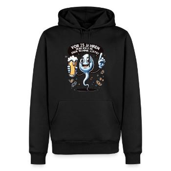 Il y a 25 ans, j’étais le plus rapide - Sweat à capuche Premium bio Homme - noir - Devant - Nico (187cm)