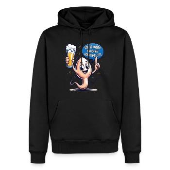 Vor 80 Jahren War Ich Schnellste - Männer Premium Bio Hoodie - Schwarz - Vorne - Nico (187cm)