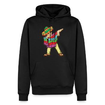 Poncho Mexicain Cinco De Mayo Muertos Taco Sombrero - Sweat à capuche Premium bio Homme - noir - Devant - Nico (187cm)