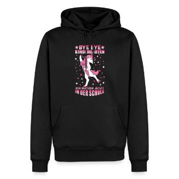 Bye Bye Kindergarten Einschulung Ich Glitzer Jetzt - Männer Premium Bio Hoodie - Schwarz - Vorne - Nico (187cm)