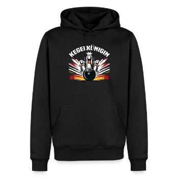 Bowling Queen Bowling Club Design pour le bowling - Sweat à capuche Premium bio Homme - noir - Devant - Nico (187cm)