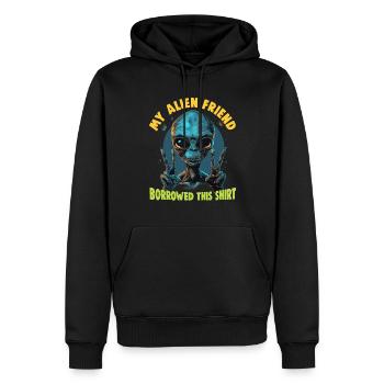 SciFi umd Außerirdische Aliens und Ufo Fan - Männer Premium Bio Hoodie - Schwarz - Vorne - Nico (187cm)