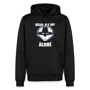 SciFi umd Außerirdische Aliens und Ufo Fan - Männer Premium Bio Hoodie - Schwarz - Vorne - Nico (187cm)